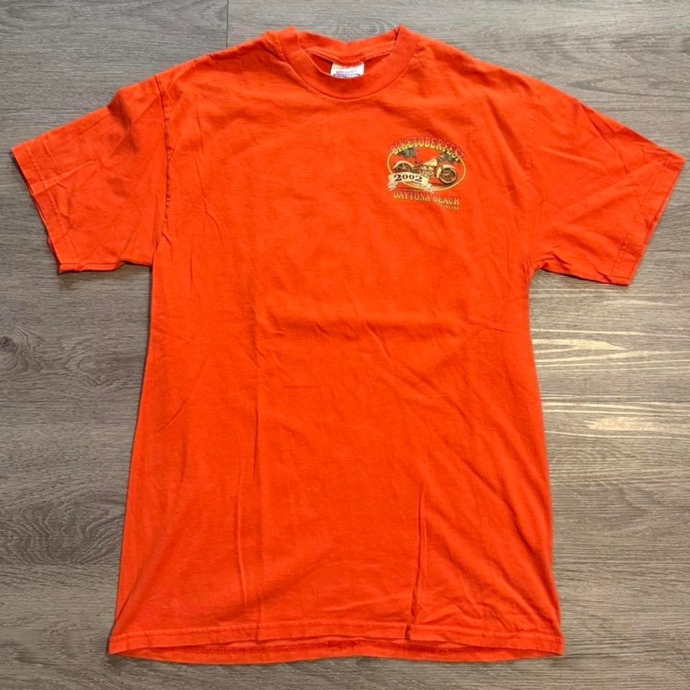 Vintage 2002 Biketoberfest Shirt Medium 10th Anniversary Daytona Beach Biker Tee